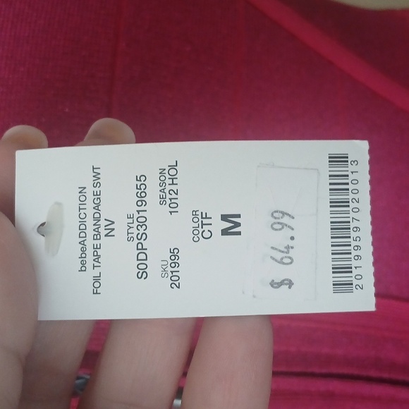 Strapless Pink Dress Bebe - Picture 5 of 12